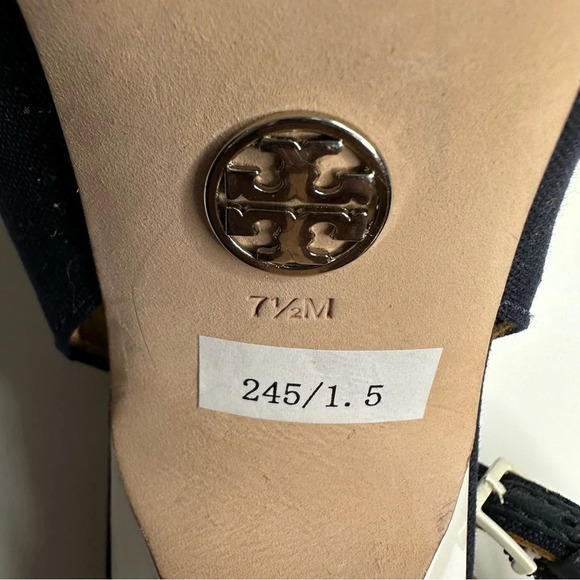 TORY BURCH Spencer Slingback In Polka Dot Fabric Sz: 7.5 - Picture 8 of 10